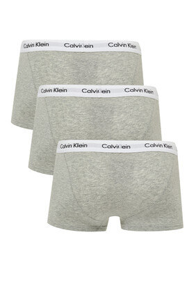 Low Rise Cotton Stretch Trunks, Set Of Three